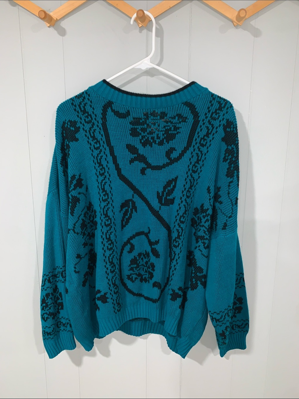 Vintage Classic Essentials Teal Crewneck Relaxed Pullover Sweater Size 22W